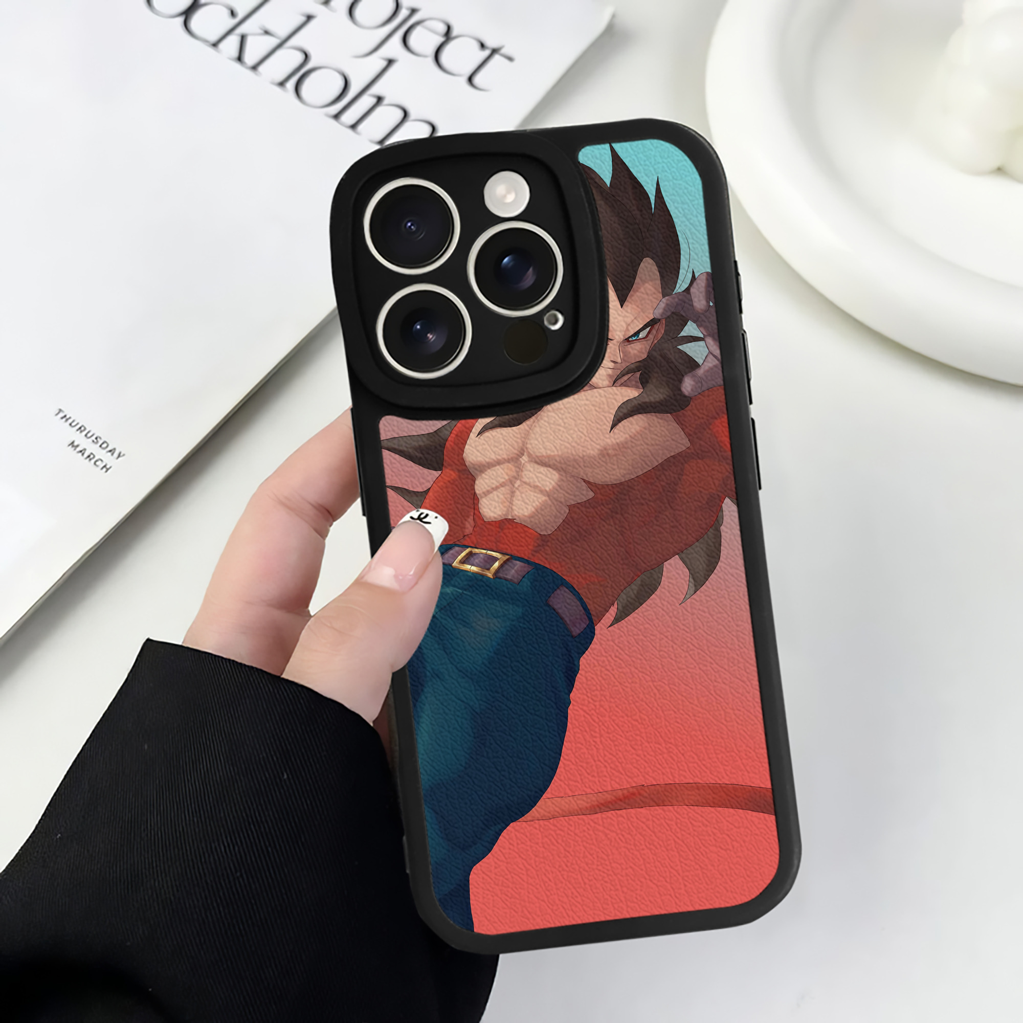 （画像用） ドラゴンボール DRAGON BALL 【iPhone 16シリーズ対応】シリコンスマホケース（レザー調） 材質：シリコン